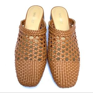 NEW Nine West Woven Mule in Tan Womens Size 8.5